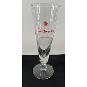 Glass Budweiser Beer Bud King Of Beers Tall 12 Oz Clear Drink Anheuser Busch MA1